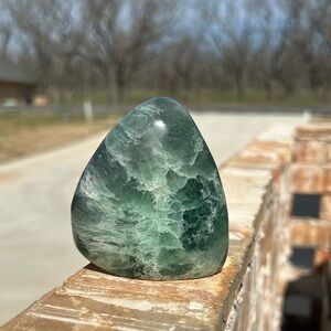 Green Polished Fluorite Freeform NWOT